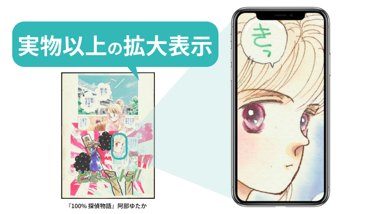 実物以上の拡大表示