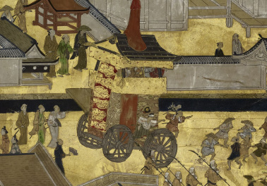 Reference image: Scenery in and around Kyoto folding screen