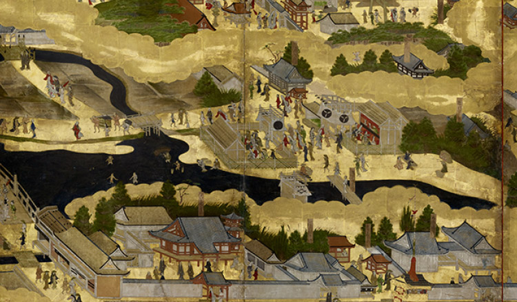 Scenery in and around Kyoto, right panel
